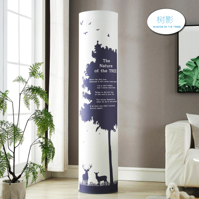 空调防尘罩空调罩套 立式空调套奥克斯柜机圆形圆柱形 树影 圆180*38cm(一般适用于直径38-43cm)