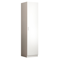 臻远ZY-MZYG-5 简约木质衣柜卧室单开门衣柜夹缝储物柜暖白色A款单门