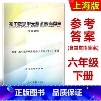 六年级下数学.仅参考答案 [正版]2024新版 初中数学单元测试(双基过关堂堂练) 参考答案 六年级下册/6年级第二学期