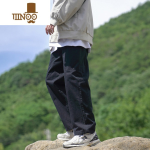 YANXUE禾子秋装260G男士休闲裤直筒百搭纯色潮牌chic青少年长裤
