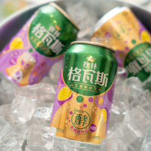 秋林格瓦斯面包发酵饮料百香果330ml*6罐