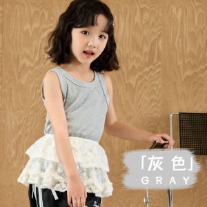 女童夏季外穿纯棉螺纹背心儿童糖果色清新夏装宝宝韩版童装上衣