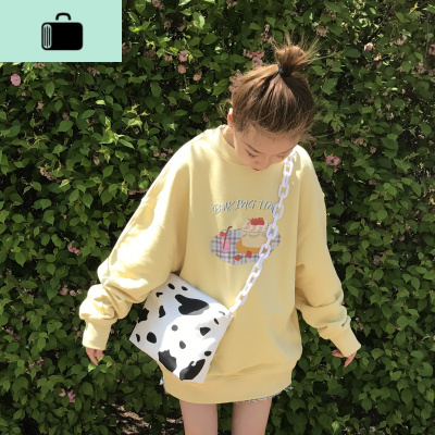 唐糖包袋/奶牛帆布斜挎包日系单肩包2020夏季新款百搭可爱小包女NEW LAKE女士单肩包