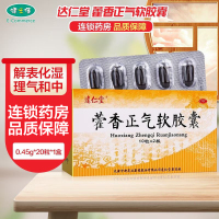 达仁堂 藿香正气软胶囊 10粒*2板 解表化湿 理气和中