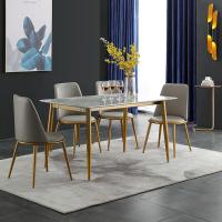 北欧轻奢大理石餐桌椅组合饭桌家用6人现代简约小户型ins餐台直销
