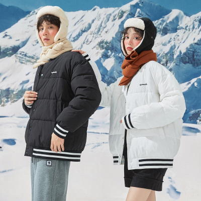 [1折价76.9元,叠加优惠券]唐狮冬季新款短款情侣棉衣加厚男女棉服宽松棒球领夹克外套潮