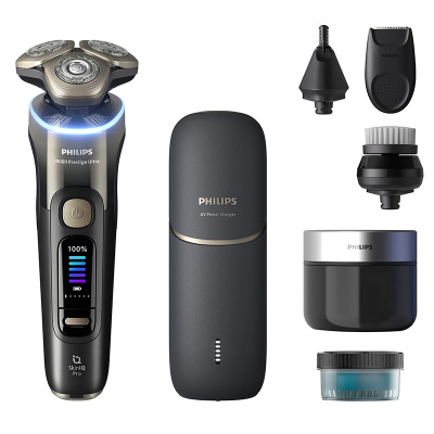飞利浦旋转三刀头电动剃须刀XP9405 银色全身水洗持久续航45分钟