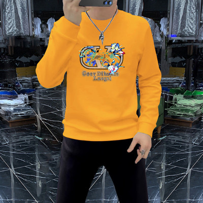 男士圆领卫衣长袖上衣实体高端欧潮男装立体烫钻秋冬新款男装