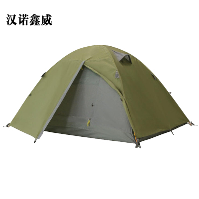 汉诺鑫威210*140*110cm加厚帐篷户外露营旅行帐篷橄榄绿色配铝杆防潮垫