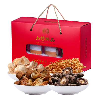 新年送礼-金唐山珍臻品菌菇礼盒445克/盒年货送礼企业员工福利菌菇山珍臻品445克