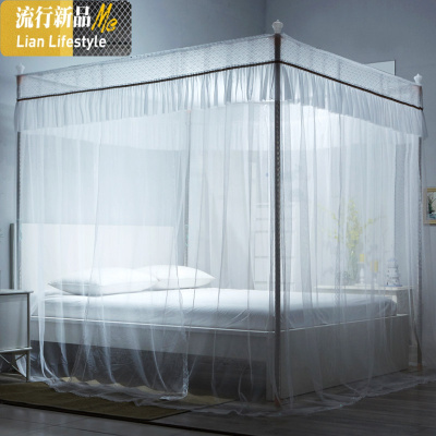 加密加厚 宫廷蚊帐1.5/1.8m2米床2.2双人家用不锈钢支架落地2.0m 三维工匠