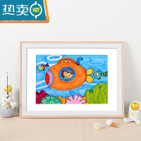 敬平儿童画框装裱相框挂墙装饰4k8k八开简易油画外框a3a4作品展示框架 生动粉白 16寸[可放30.5*40.6CM]