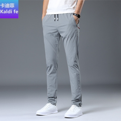 厂家自发-夏季休闲裤男运动长裤修身百搭2021新款直筒长裤子潮流冰丝薄款速干运动裤迈诗蒙