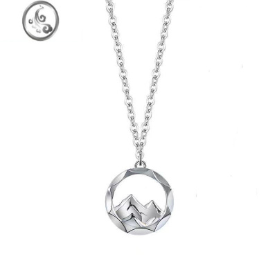 JiMi山盟海誓情侣项链女一对轻奢小众设计级感珐琅山海吊坠情人节礼物