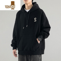 YANXU棉新款连帽卫衣男士潮流宽松美式情侣装冬季加绒加厚外套