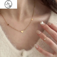 JiMi日系小甜心~MINI爱心精致项链钛钢包金细致百搭锁骨链轻奢小众