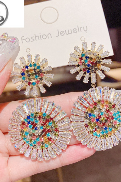 JiMi设计感民族风夸张圆圈耳环女韩国网红高级感个性长款显瘦耳钉耳饰