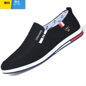 聚范夏季透气帆布休闲鞋老北京透气百搭布鞋软底开车工作38码男鞋