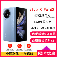 [原封]vivo X Fold2 12GB+512GB 天青蓝 2K+ E6 120Hz折叠巨幕 120W双芯闪充 第二代骁龙8 5G 折叠屏手机