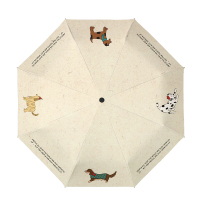 柏森茂(BAISENMAO) 可爱卡通狗狗遮阳伞晴雨两用折叠伞加大加厚加固雨伞 个