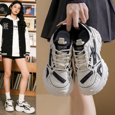 ins韩版新款老爹鞋女2026春季跑步休闲厚底增高鞋_464