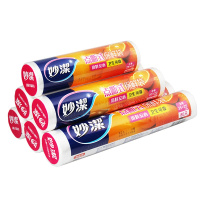 [小号25×17cm]10卷 妙洁一次性加厚家用食品袋点断式大号中号小号实惠装卷装保鲜袋