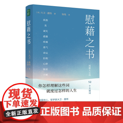 []慰藉之书 抚慰人心的52个关键词 慰藉你人生中艰难的时光 梁永安 陈海贤等倾情 正版书籍