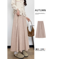 秋冬半身裙裤女新款小个子宽松垂坠感软糯糯米裤休闲阔腿裤子