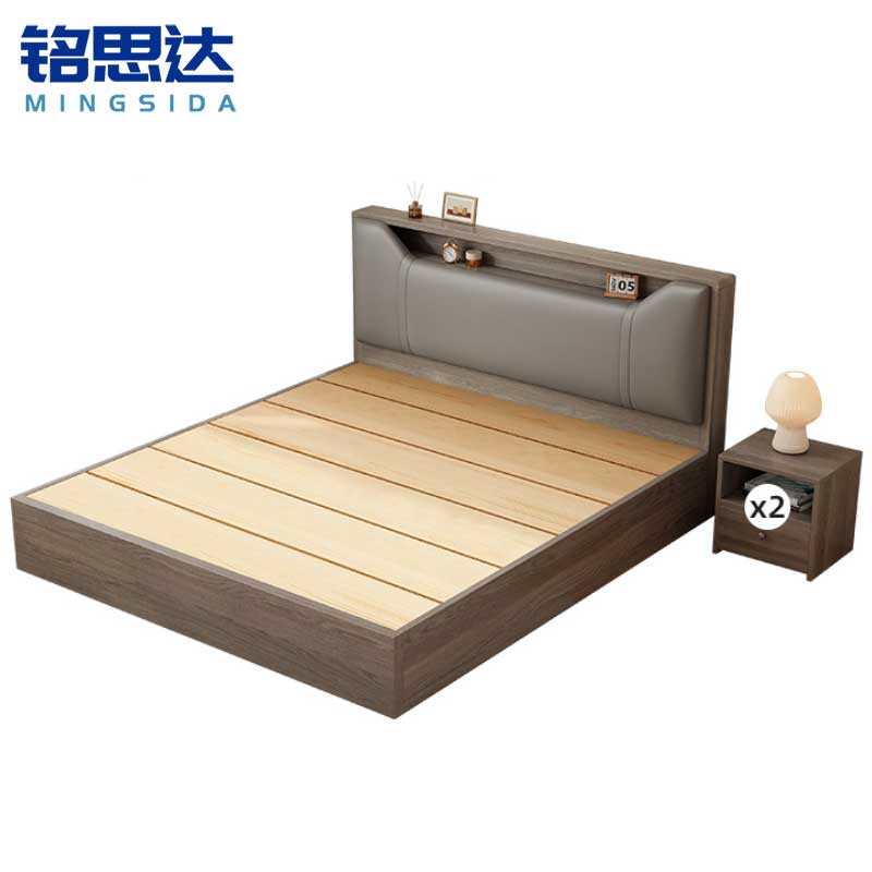 铭思达实木软包床