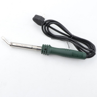 长鹿大功率电烙铁外热式家用木柄维修弯扁头焊笔 工业级焊接 80W