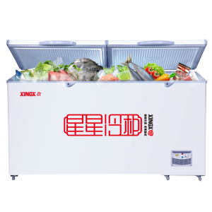 星星(XINGX) 406升冰柜 冷柜 卧式大容量商用 冷藏冷冻转换单温冰柜 深冷速冻(白色) BD/BC-406E