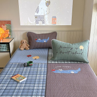 卡通凉感丝夏被凉席冰丝席床笠四件套夏凉被可机洗空调软席三件套