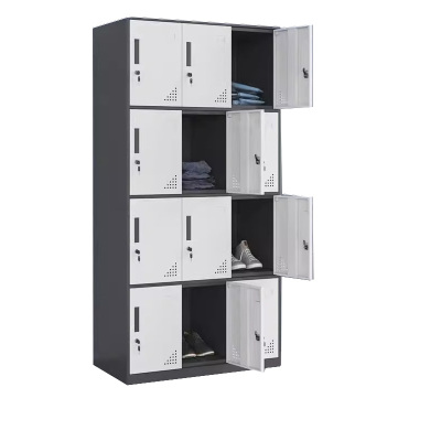 景福达更衣柜灰白十二门90*45*185cm台