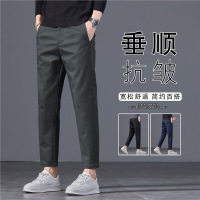 秋冬新款男士休闲裤韩版直筒弹力修身百搭轻商务男装长裤子潮