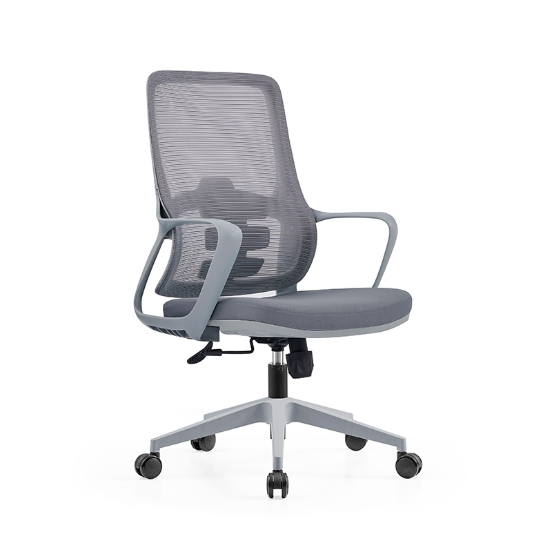 初嘉CJ-7019办公椅转椅电脑椅网布学习椅中背职员椅 灰框