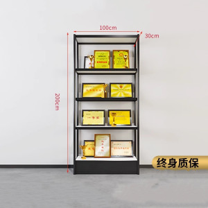 易企采 展示架30*100*200cm 荣誉墙展示墙产品模型手办展示柜样品奖杯柜证书马拉松奖牌荣誉证书奖牌奖杯奖状