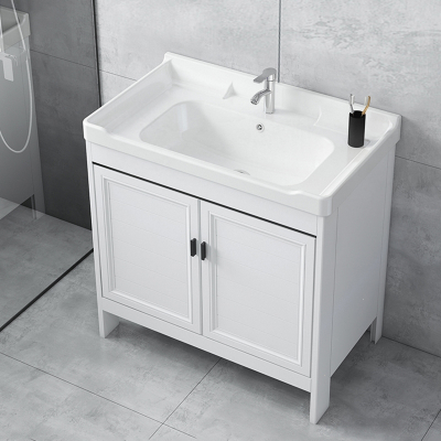  如华福禄落地式卫生间洗漱台阳台洗脸盆柜组合洗手台盆陶瓷一体面盆浴室柜卫浴家具