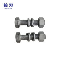 铂灳 热镀锌六角螺栓穿钉带帽 M14*50mm 套