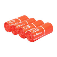 匹牧商用彩色分类垃圾袋55*32cm平口式红色(有害垃圾)100只装单位:件