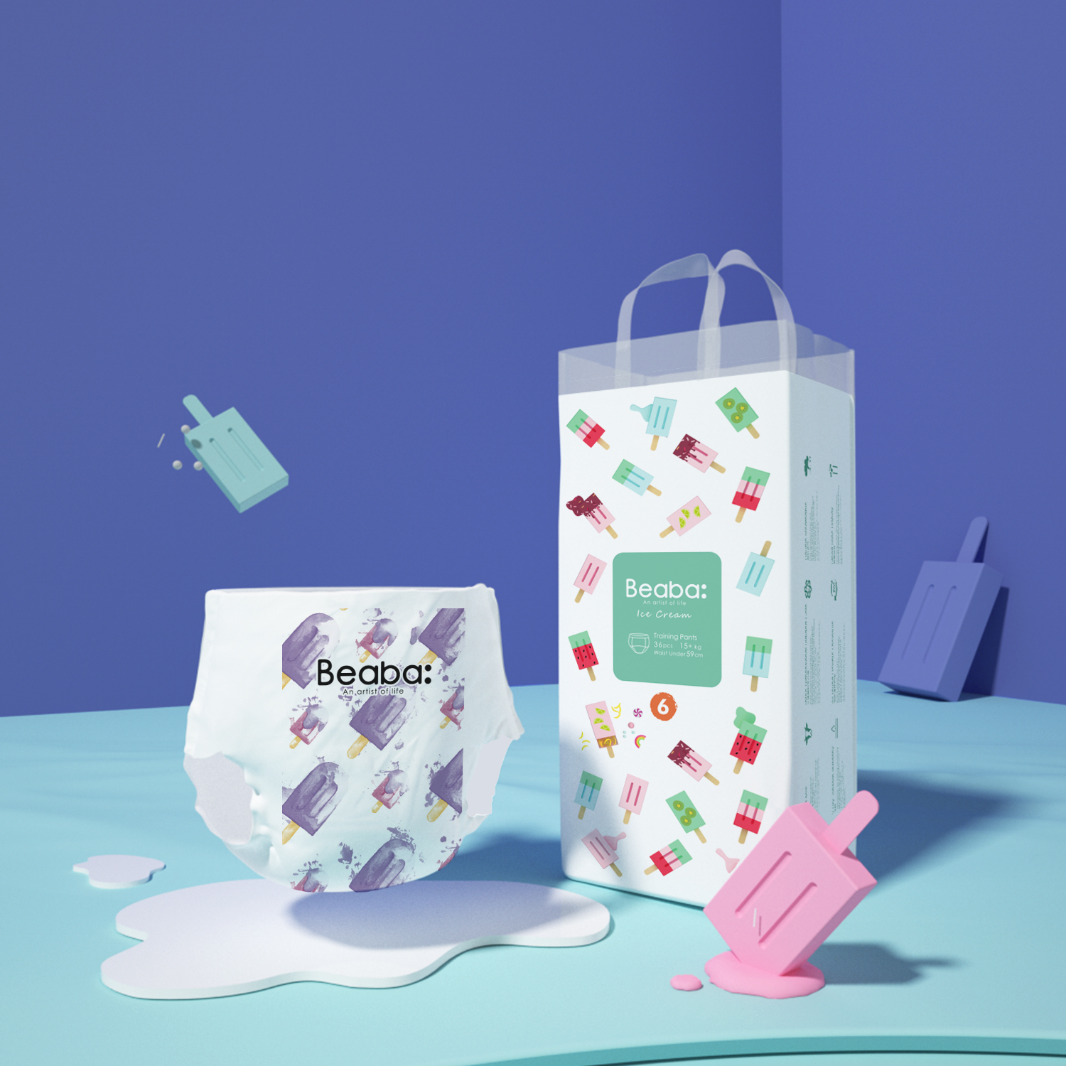 beaba 冰淇淋拉拉裤xxl36片