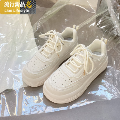 暖青汇大头鞋女日系圆头可爱松糕玛丽珍厚底小白鞋2021新款丑萌鞋女港风休闲鞋