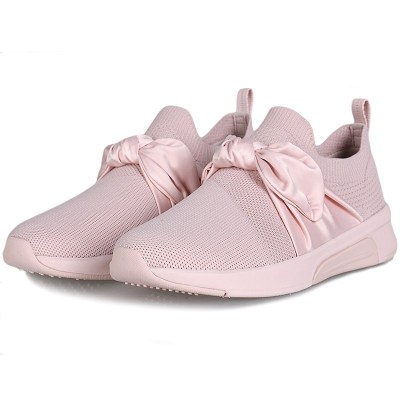 Skechers斯凯奇女鞋2019春夏新款布蝴蝶结一脚穿休闲鞋运动鞋板鞋68741