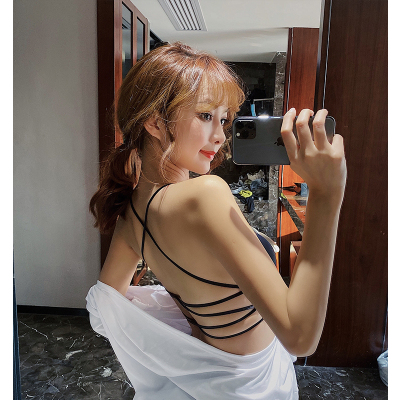 HLCOMAN美背内衣女无钢圈聚拢小胸调整型收副乳无痕胸罩性感前扣文胸套装文胸套装