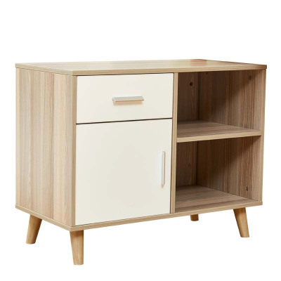 广亿隆贴免漆板现代长副柜班台侧柜储物边柜