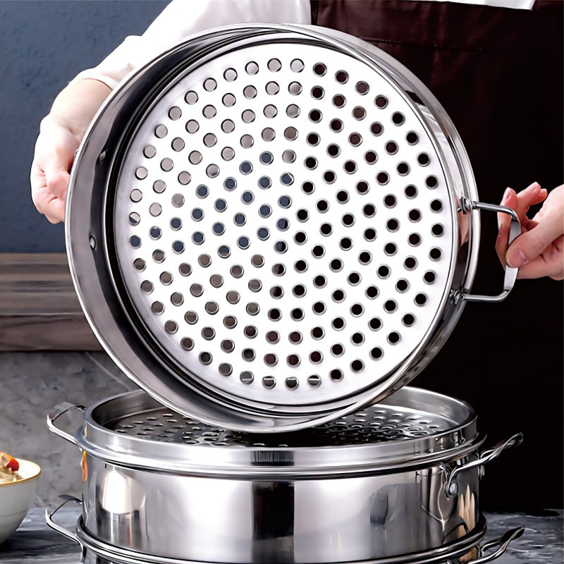 烹巅Poondear不锈钢蒸笼 φ28.5cm