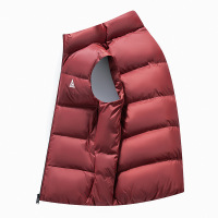 防风立领加厚羽绒马甲男士秋冬新款户外90绒新国标白鸭绒外穿马甲