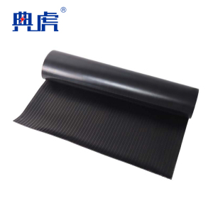 典虎 绝缘胶垫 黑色条纹5mm*1.2m*5m 卷