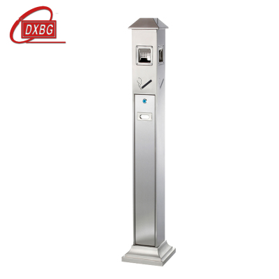 DXBG不锈钢垃圾桶烟蒂柱灭烟桶带烟灰缸室外电梯口立式屋顶式不锈钢烟灰柱