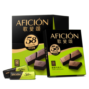 歌斐颂 58%黑巧克力320g品鉴解馋饱腹 健身办公室下午茶 休闲零食