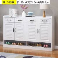 鞋柜现代简约玄关厅柜白色家用鞋柜大容量口收纳储物柜实木色